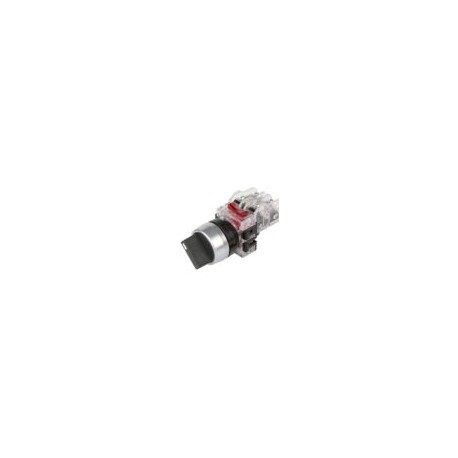 MRS-R2A1 Selector en aluminio 2 posiciones sostenido 22mm 1NA+1NC Hanyoung Nux