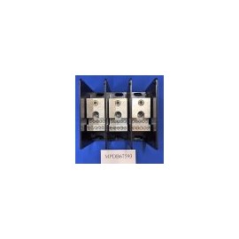 MPDB67593  Bloque de distribución de energía, estilo abierto, aluminio, Caja-Caja, 3P, 1000VAC/DC, 175A