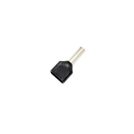 EG330 Punta Terminal Doble Negra, 2×1.5 mm, 500 pzas marca ENGESER