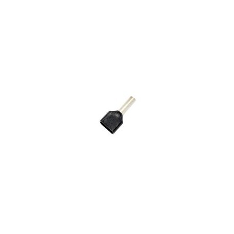EG330 Punta Terminal Doble Negra, 2×1.5 mm, 500 pzas marca ENGESER